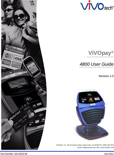 vivotech vivopay 4800 contactless credit card reader|ID TECH VIVOPAY 4800 USER MANUAL Pdf Download.